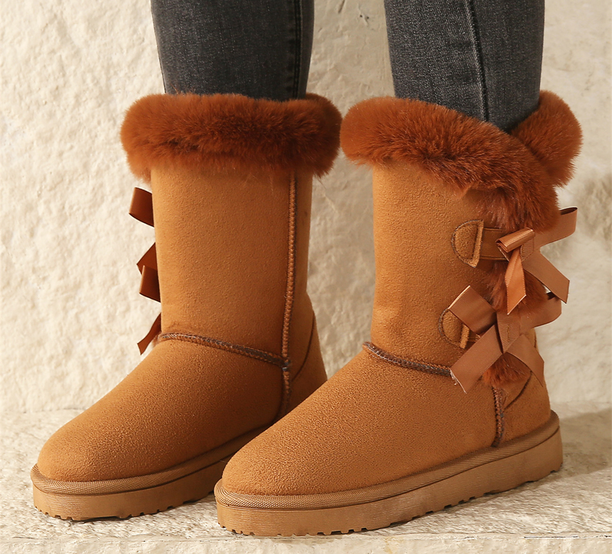 new free shipping designer snow fur furry winter womens boots work shoes platform martin boot mens booties