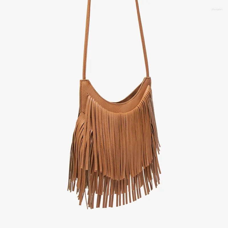 2025 NEW Drawstring Tassel Handbag For Women Autumn And Winter Zipper Oblique Shoulder Bag Multi-layer Lady Cross-body fashionable item zhanyishengli