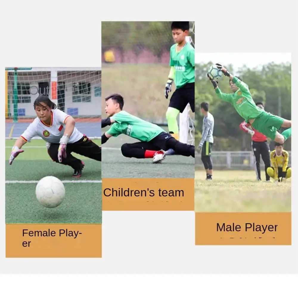 1 pair of size 5-10 goalkeeper gloves thick anti slip childrens football goalkeeper gloves professional padXJ250412