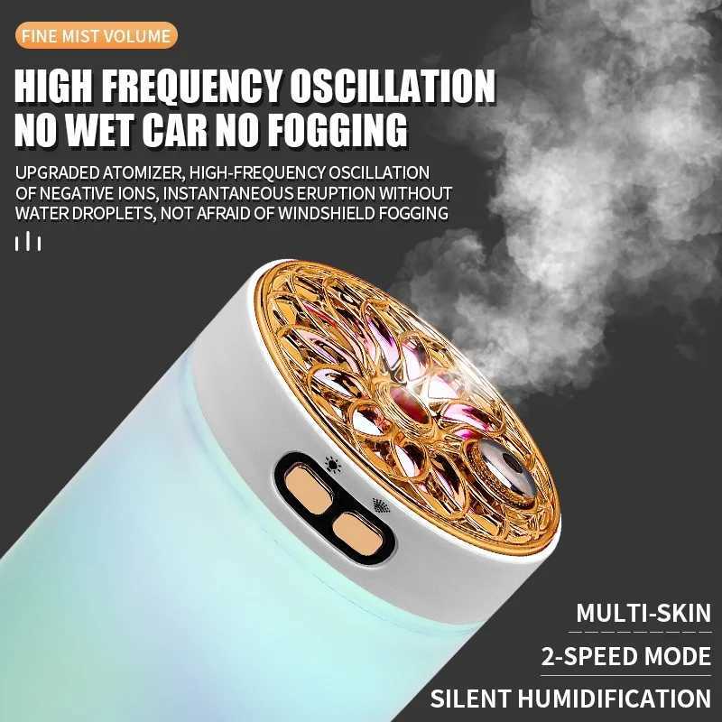 Wireless car air humidifier portable humidifier diffuser starry sky projection light MistMaker Bedro RGB color night light Y241104