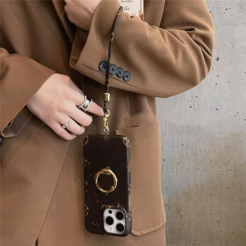 Leather Phone Case Designer For iphone 17Pro Max Cases Apple iPhone 17 16promax 15 Pro Max 14plus 14promax 16 13promax 12 Case Brand Crossbody Women Mobile Cover