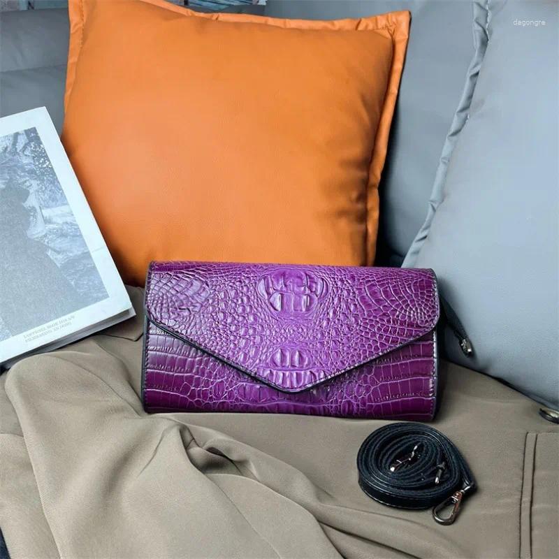 2025 new Totes Crocodile Print Square Shoulder Bags For Women Designer Envelope Crossbody Bag Vintage Handbags Clutch Ladies Purse