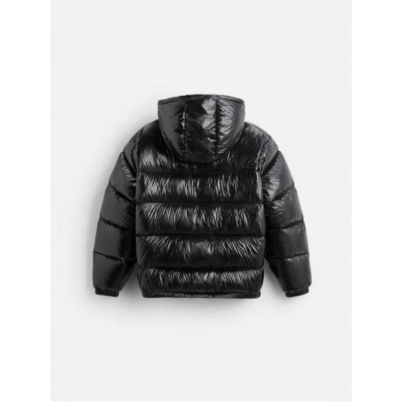 Men's winter padded thickened windproof black fashion warm coat cold solid color fashion leisure coat cotton-padded clothes