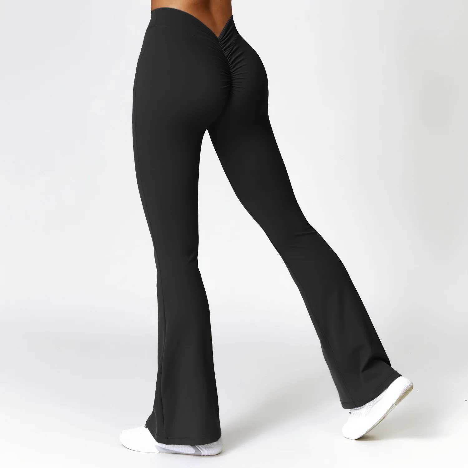 Flare Legging V-shaped Hip yoga pants for women high waist wide leg pants for women gym fitness Flared Pants Latin dance Trouser W250326