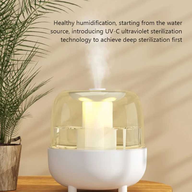 4L large capacity dual spray humidifier He te Bedro luminous Usb humidifier with nano mist Y241104