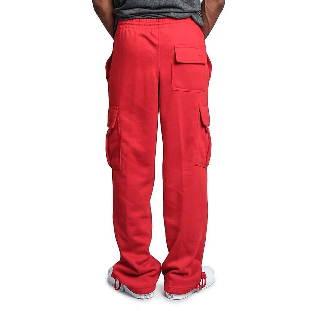 Mens Track Pants Cargo Pants Street Winter Fitness Gym Workout Running Training Exercise Breathable Long Pants 241029