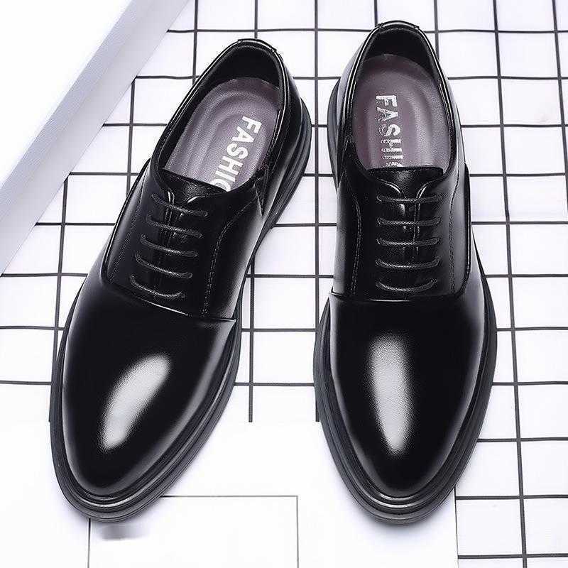 Men Dress Shoes New Mens Leather Shoes Business Casual British Formal Leather Shoes Korean Edition Wedding Shoes Mens Breathable 241009