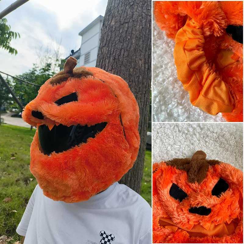 Mens and womens motorcycle helmets face shields motorcycle cool riding equipment personalized pumpkin fun plush helmet covers W241029