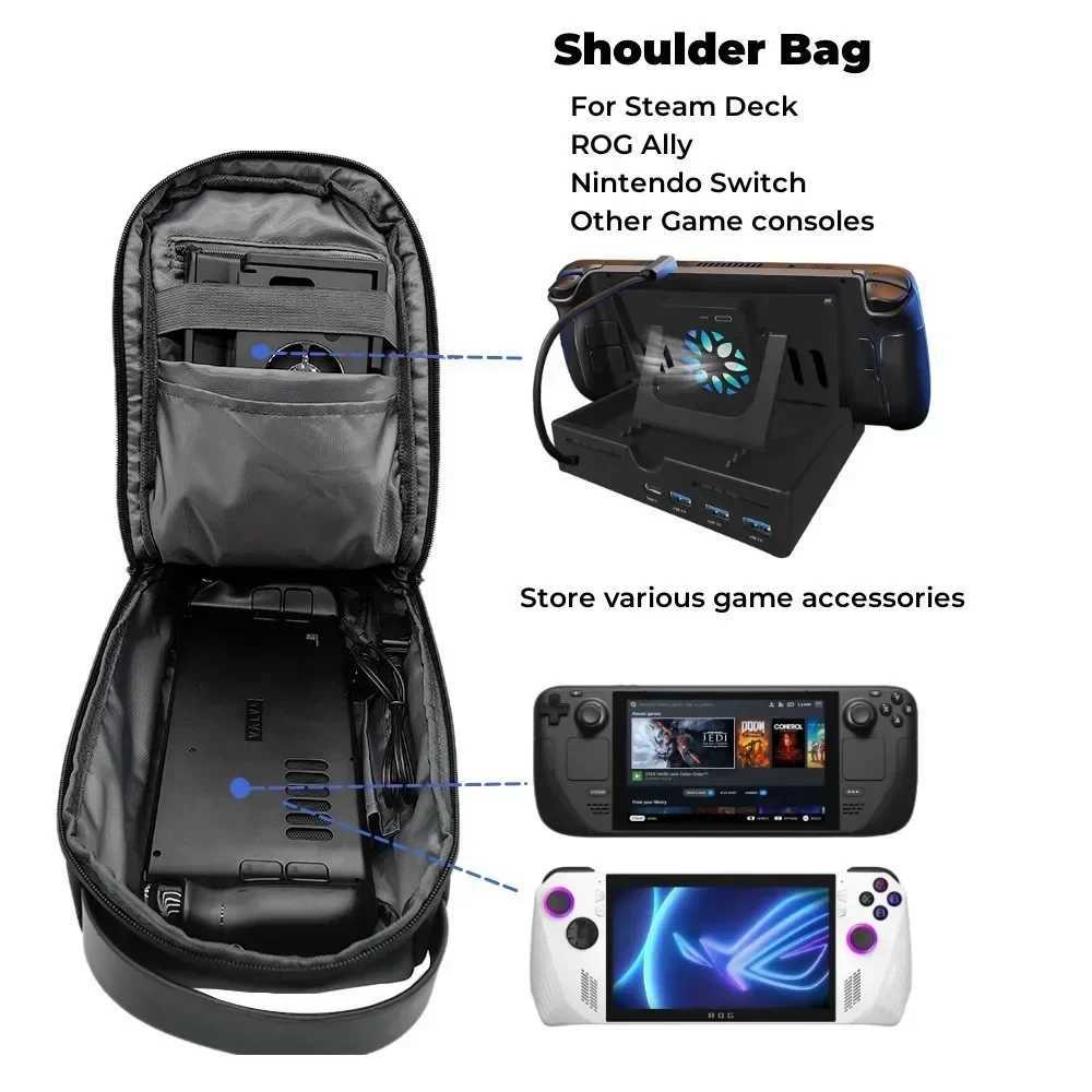 Portable Console Backpack for Asus ROG ALLY X Crossbody Shoulder Shockproof Protective Case Storage Bag for ROG ALLY AccessoriesXJ241030