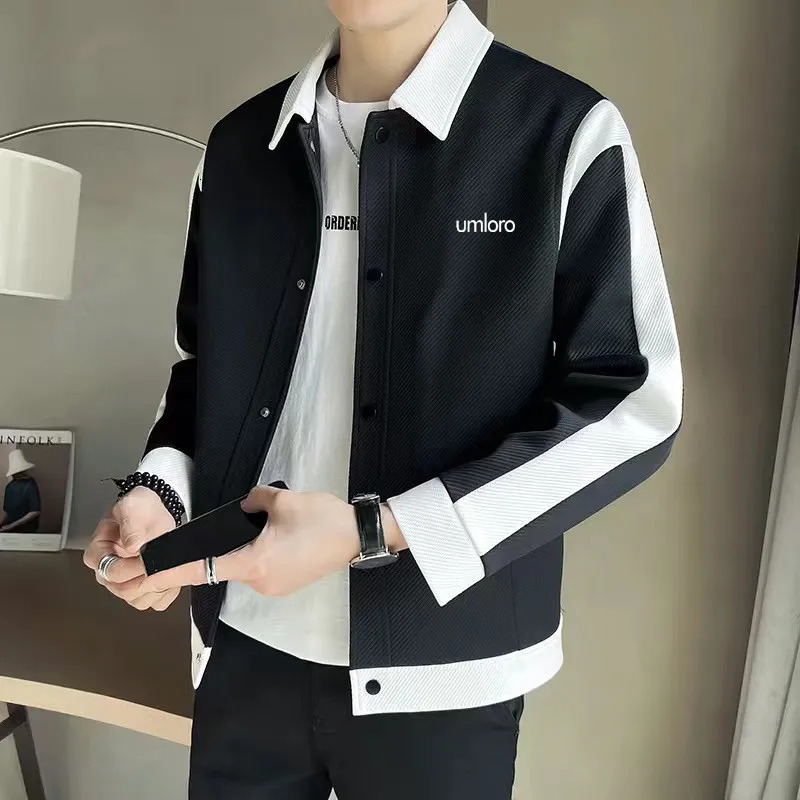 Autumn Golf Wear Men y Jacket Fashion Color Blocking Casual Coat Mens Clothes Korean 241030