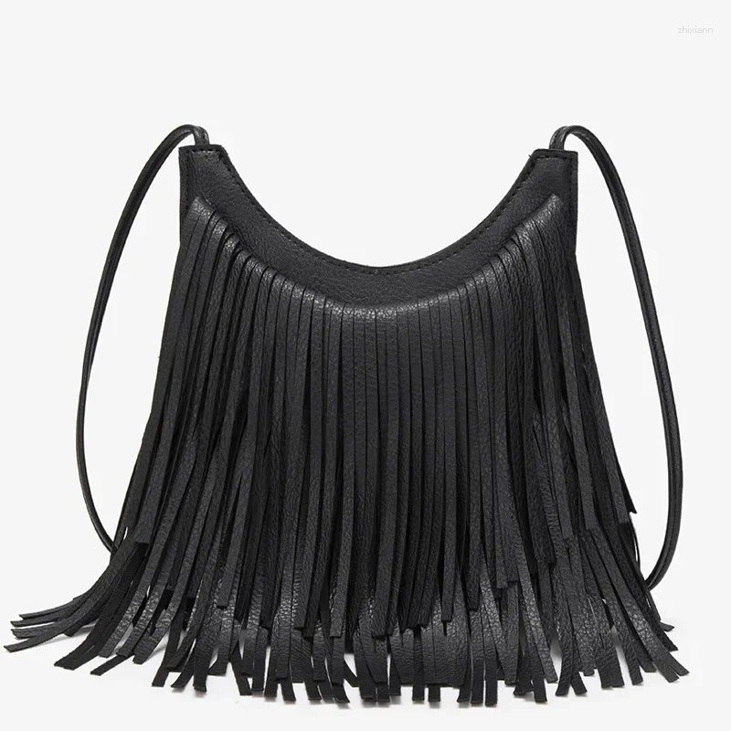 2025 NEW Drawstring Tassel Handbag For Women Autumn And Winter Zipper Oblique Shoulder Bag Multi-layer Lady Cross-body fashionable item zhanyishengli