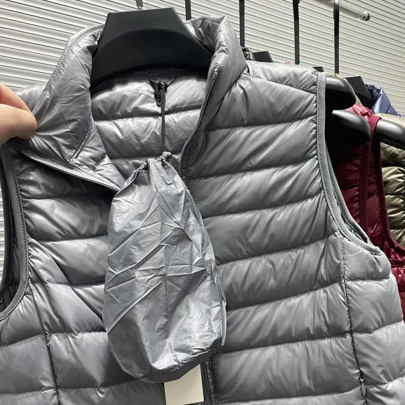 Ultralight Down Vest Men Sleeveless Ultra Light Down Vests Slim Jacket Men Lightweight Windproof Warm Waistcoat Portable 241029