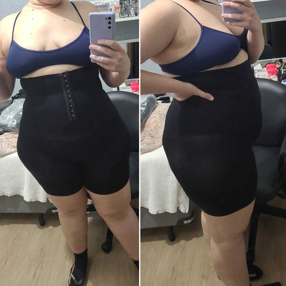XS Short Faja Body Shaper Plus Size Shapewear Women Tummy Control Pants High Waist Tummy Slimmer Panties Flat Tummy ProductsX241030