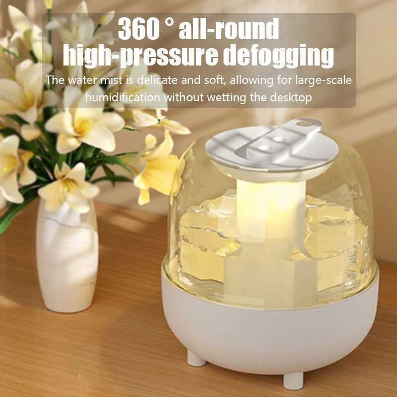 4L large capacity dual spray humidifier He te Bedro luminous Usb humidifier with nano mist Y241104
