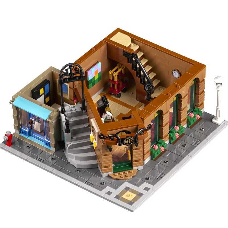 Street View Series Boutique Hotel Modular Building Blocks Bricks Toys Birthday Christmas Gifts Compatible 10297 toys for boysXJ241029