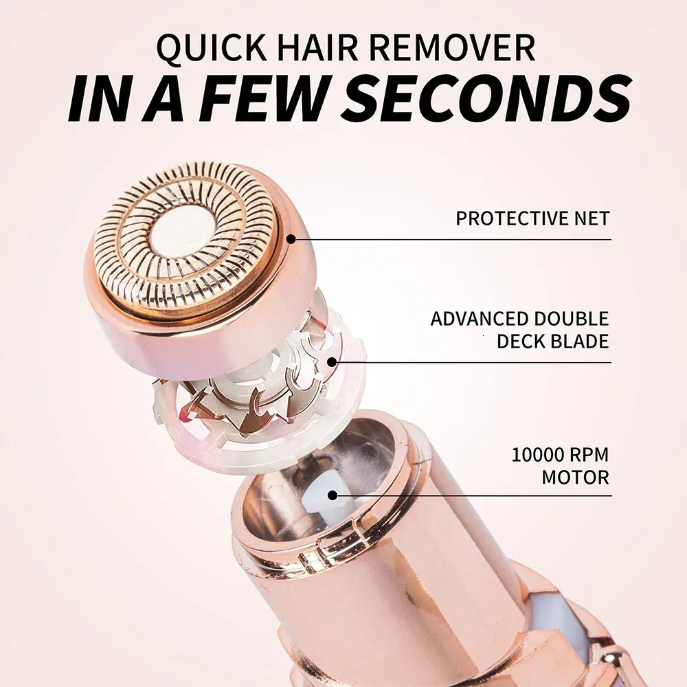 Hair Remover for Women Painless Face Trimmer Rechargeable Mini Epilator Lady Shaver Portable Electric Razor Lips 241030