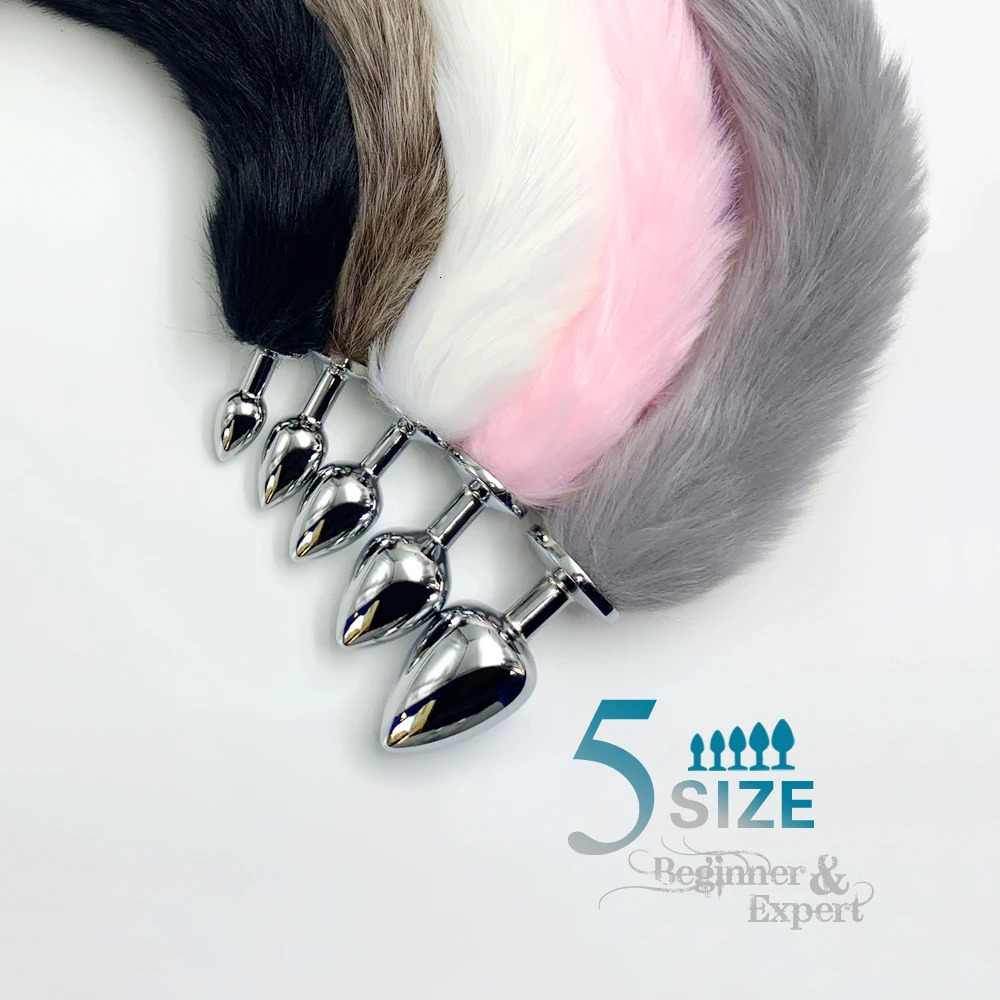 1PcsBDSM Five Sizes Dog Tail Anal Plug Animal Tail Butt Plug Role-playing Sex Games Sex Products Men And Women Adult Sex Toys 241031