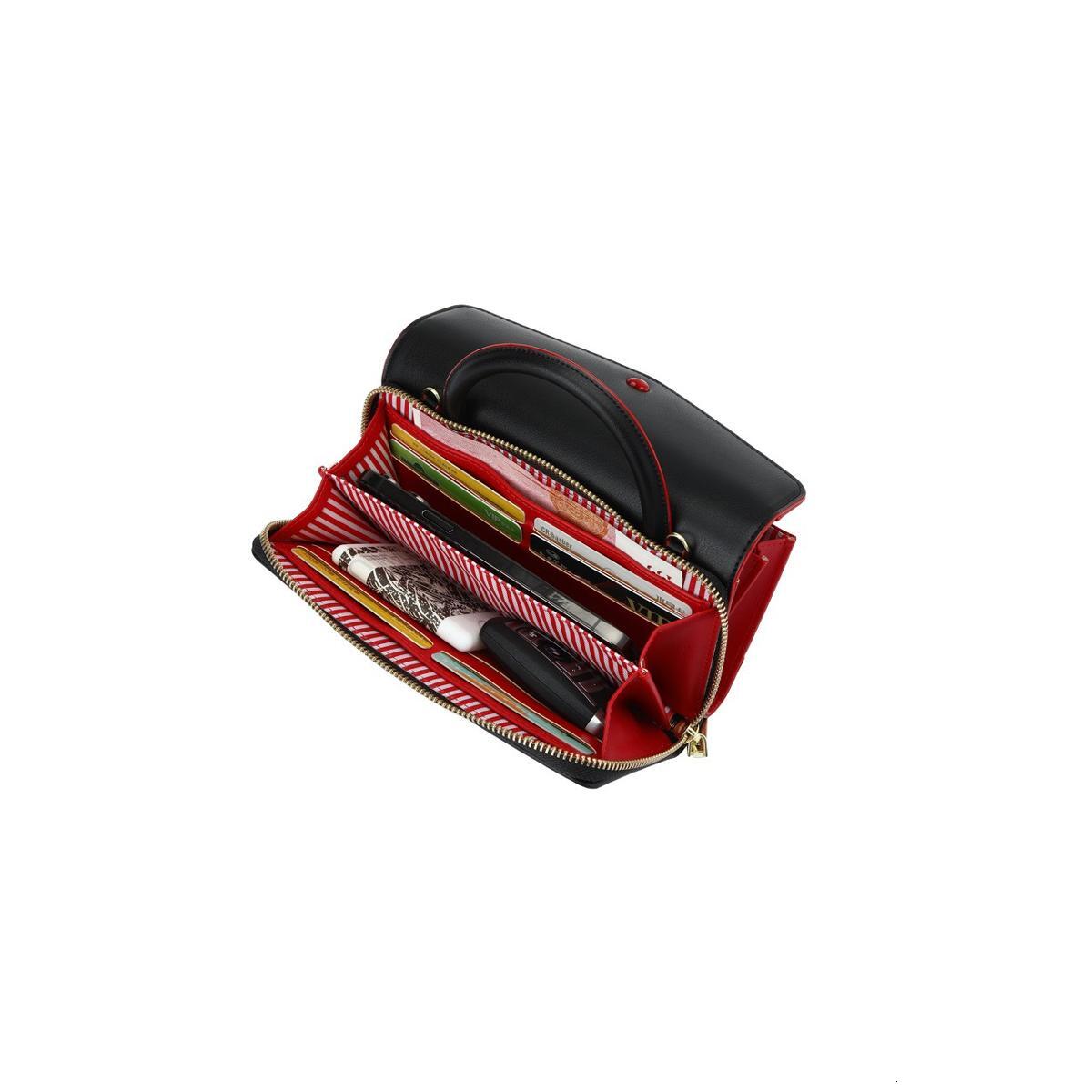 New designer women's wallet PU mobile phone multi ID large capacity mini shoulder oblique card bag