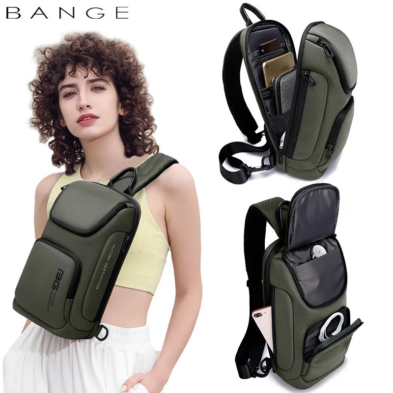 BANGE Crossbody Bag For Men Portable Waterproof Shoulder Messenger Bags Male Travel Short Trip Chest Fit 97 Inch iPad 241029
