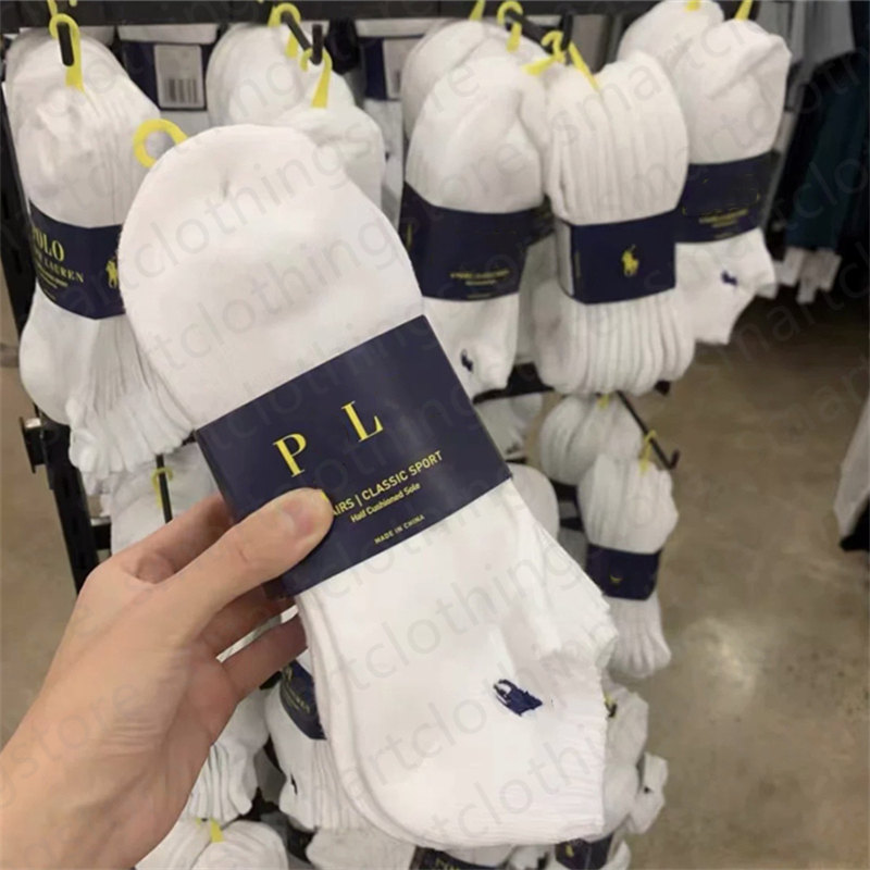 mens designer socks stockings grip socks motion cotton Polo Embroidery solid color classic ankle breathable black white basketball football sports sock
