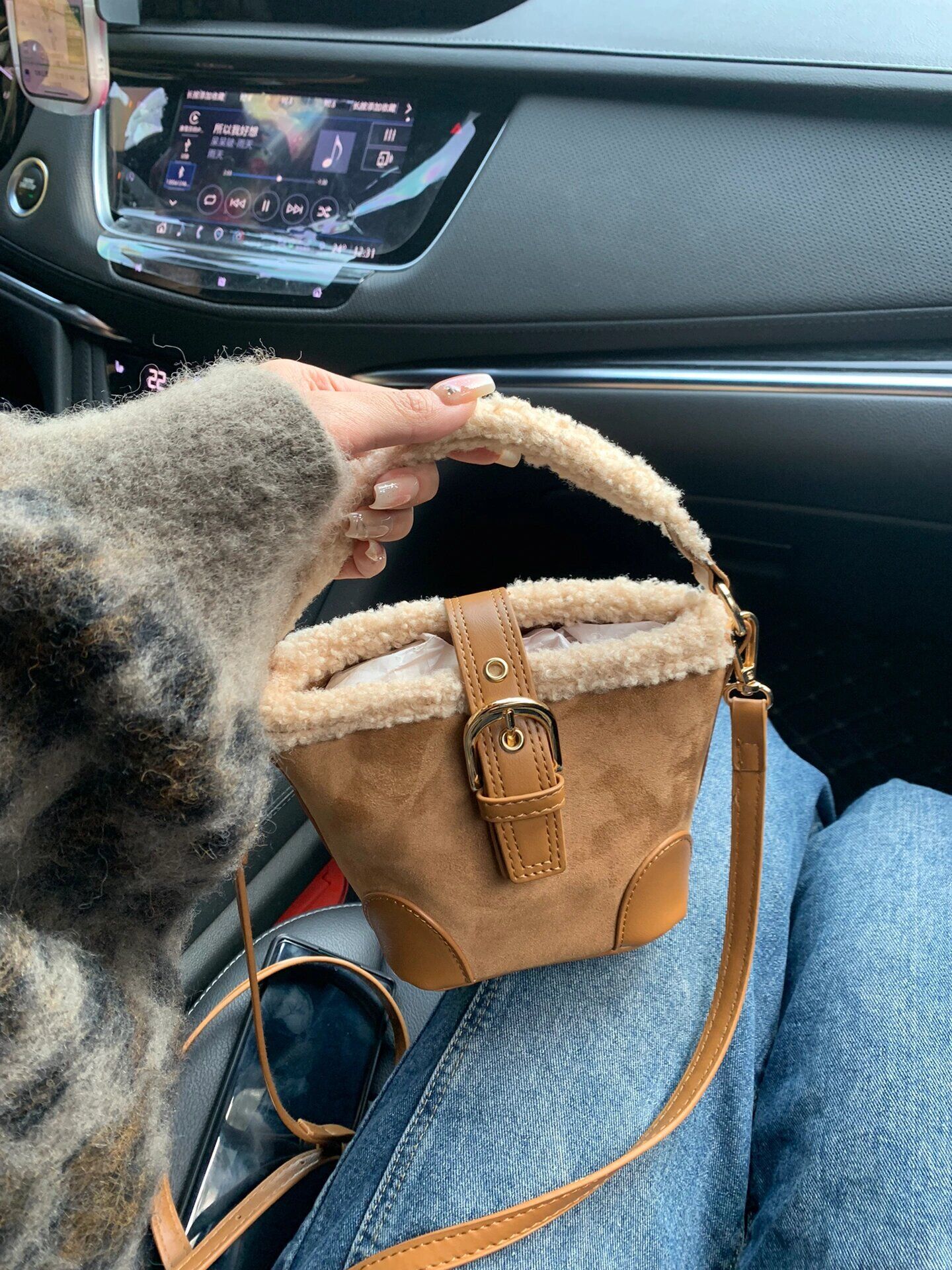 free shipping bags Chain Bag plaid flap caviar shouder handbag chain leather double letter solid color buckle square stripe lady messenger