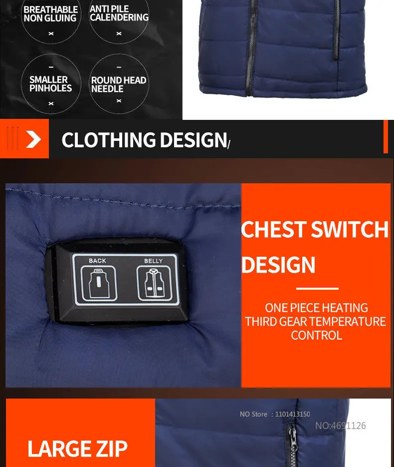 Electric Heated 21 Heated Areas Zones Vest Jackets Sportswear Heated Coat Graphene Heat Coat USB Heating Jacket For Camping 241031