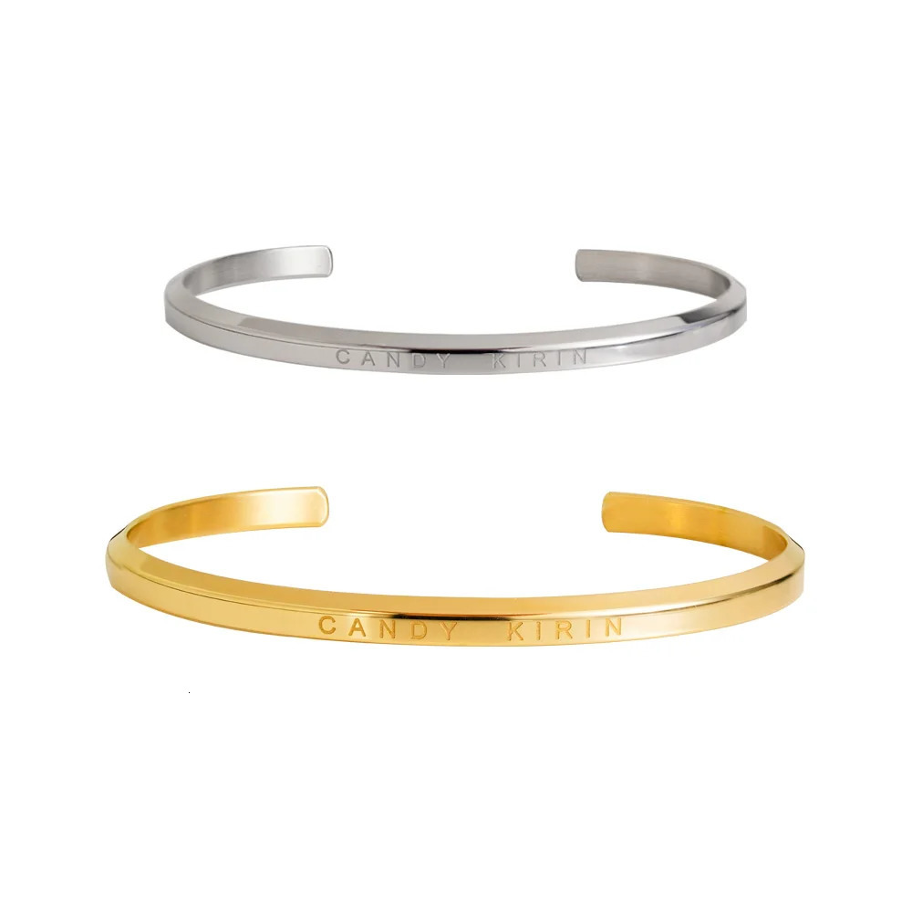 Simple and fashionable stainless steel C-shaped open bracelet with rose gold color plated couple DW mens bracelet 241030