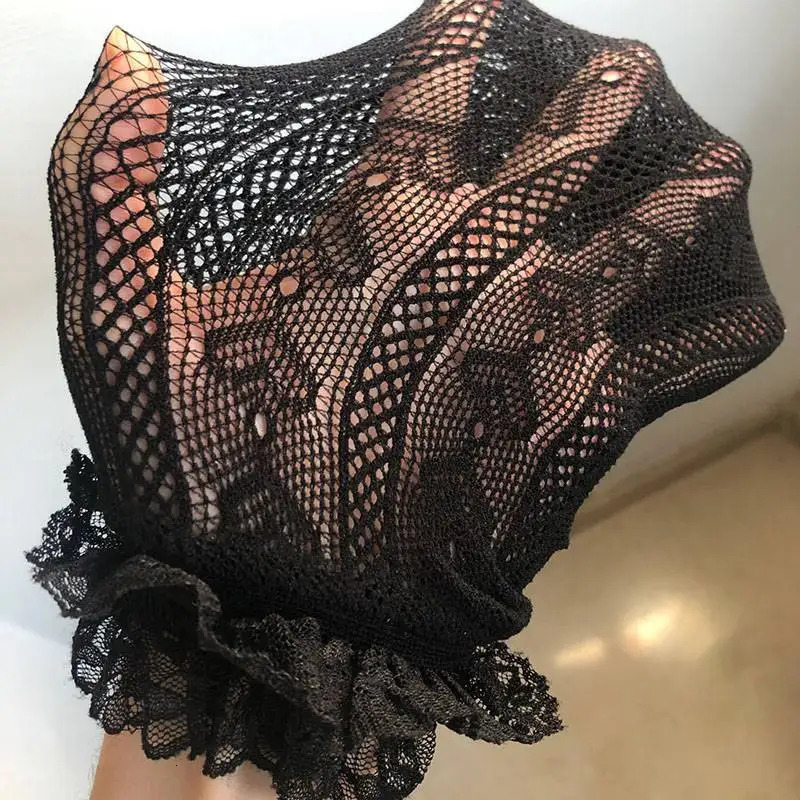 Women Lace Lolita High Tube Thigh Knee Socks Female Cute Long Tube Love Lace Japanese College Style Ultra-thin Sexy Black Socks 241031