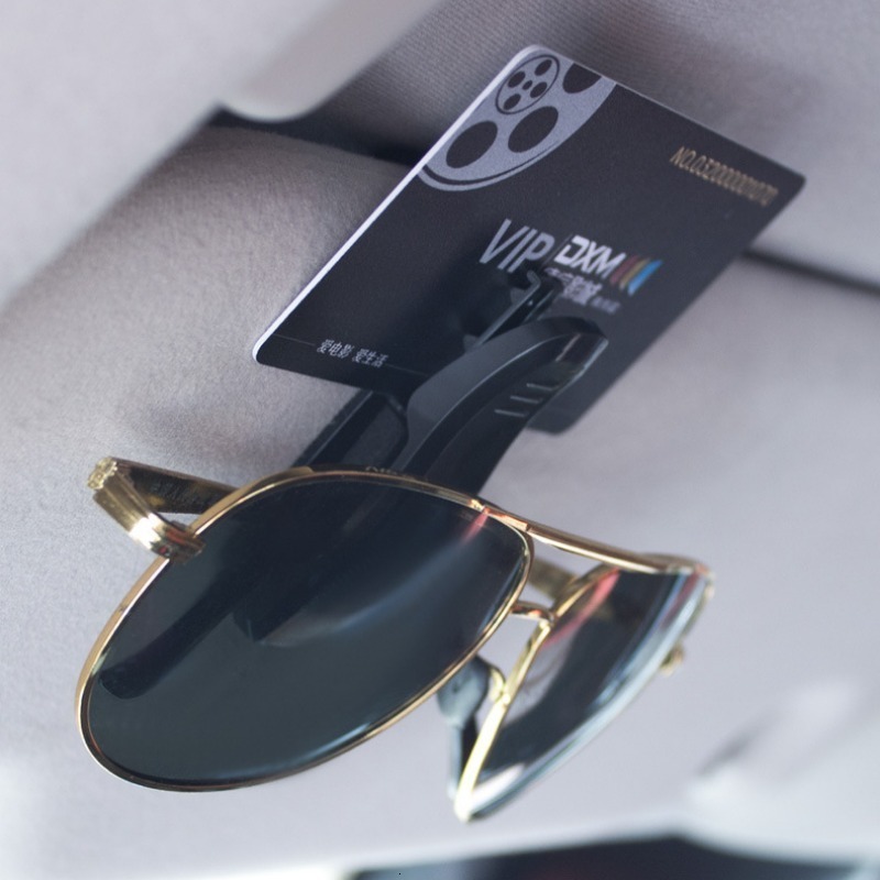New Universal Car Auto Sun Visor Glasses Box Sunglasses Clip Card Ticket Holder Fastener Pen Case Eyeglasses Clips Accessories
