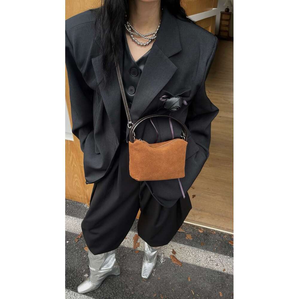 2024 New High Quality Genuine Suede Lunch Box Bag