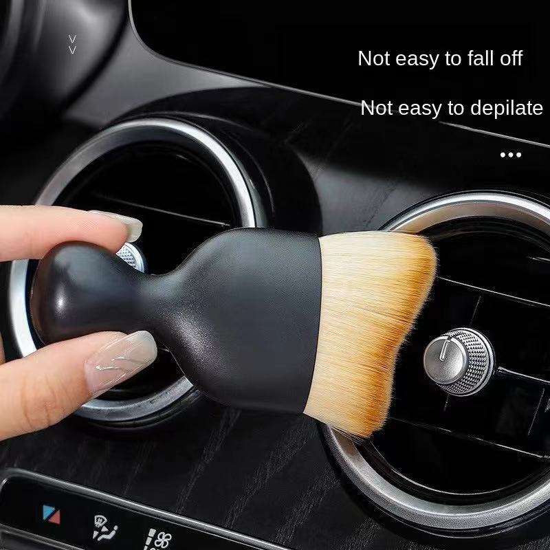 New 2Pcscar Interior Detail Maintenance Conditioner Air Vent Dust Soft Bristle Car Cleaning Care Brush