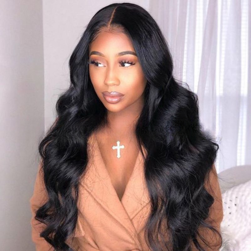 Fashion middle-parted bangs long curly wig big wave chemical fiber wigs headpiece