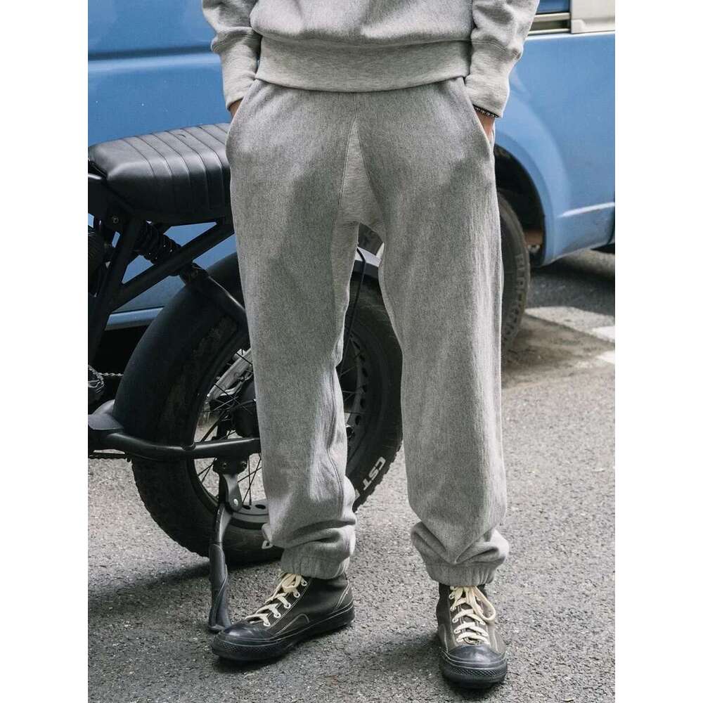Red Bronson USMA Jogging Pants American Casual Style Men's Heavyweight Sweatpants In Gray
