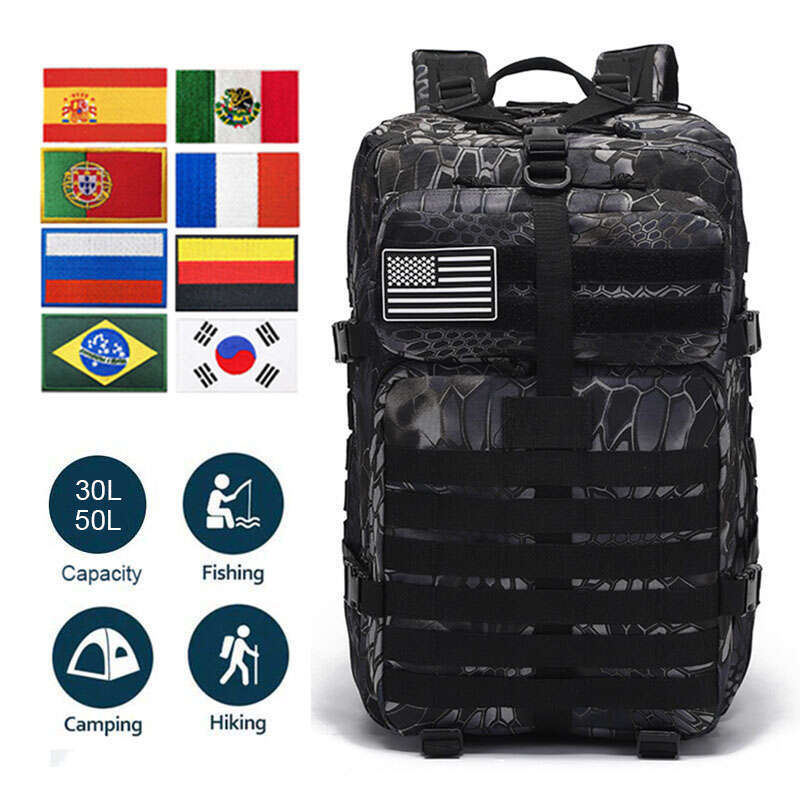 30L/50L 3P Tactical Backpack For Men Women Camping Hunting Accessories Military Camouflage Assault Bag Army Molle Rucac