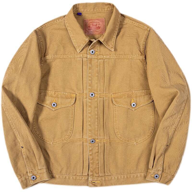 Red Tornado Canvas Ranch Jacket Vintage Western Mens Outerwear With Buckle Back