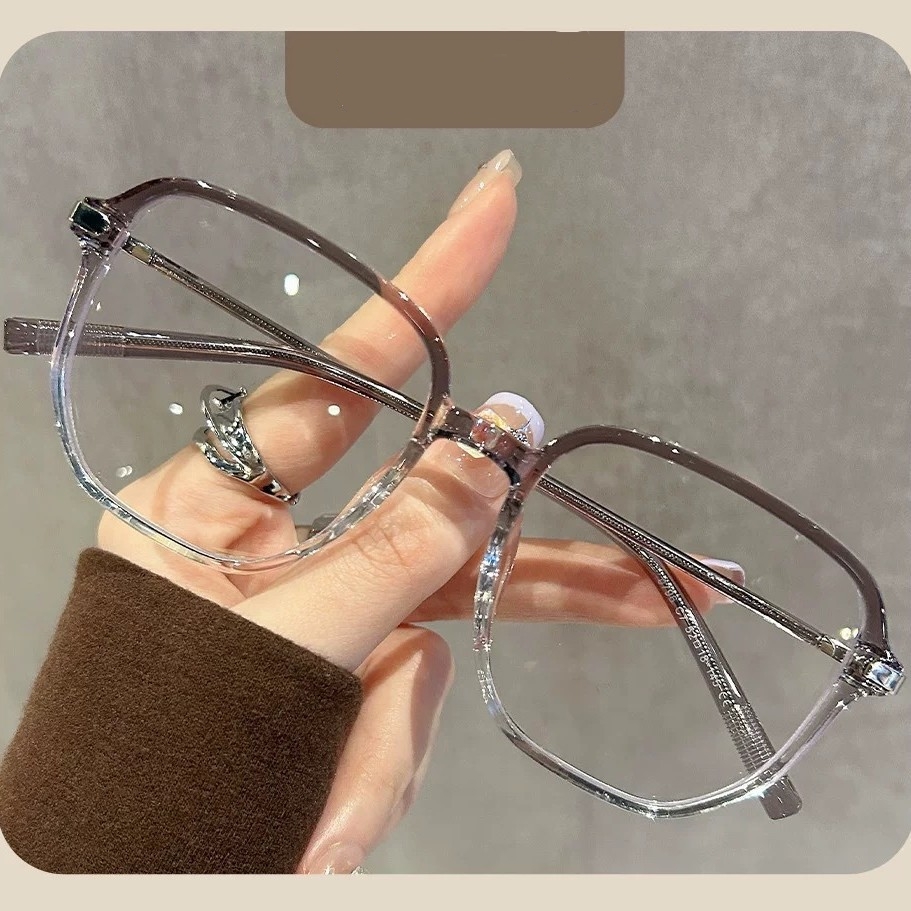 8060 Retro leopard print anti blue light glasses for women, professional bare faced large frame women's glasses frame