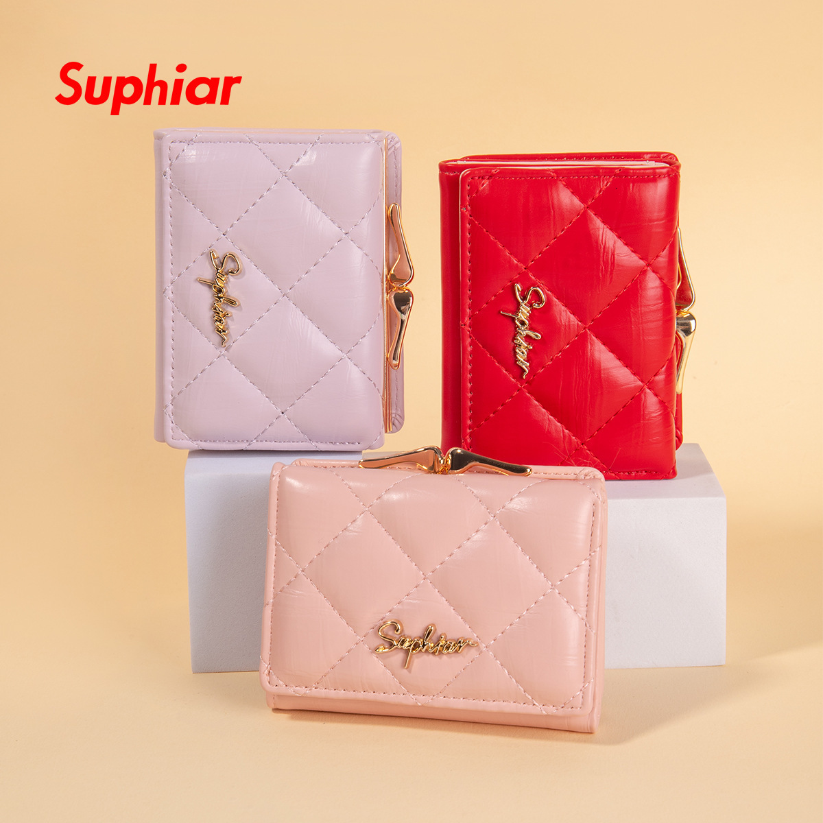 New designer embroidered plaid wallet for women, lightweight ins coin wallet, pu fashion card bag