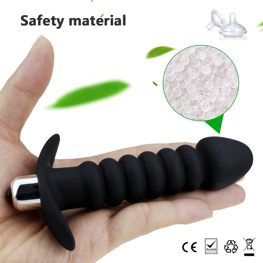 Silicone Anal Beads Butt Plug Vibrator Anal Plug Toy Strapon Dildo Male Prostate Massager Anal Sex Toys For GaysCouple Men 241031