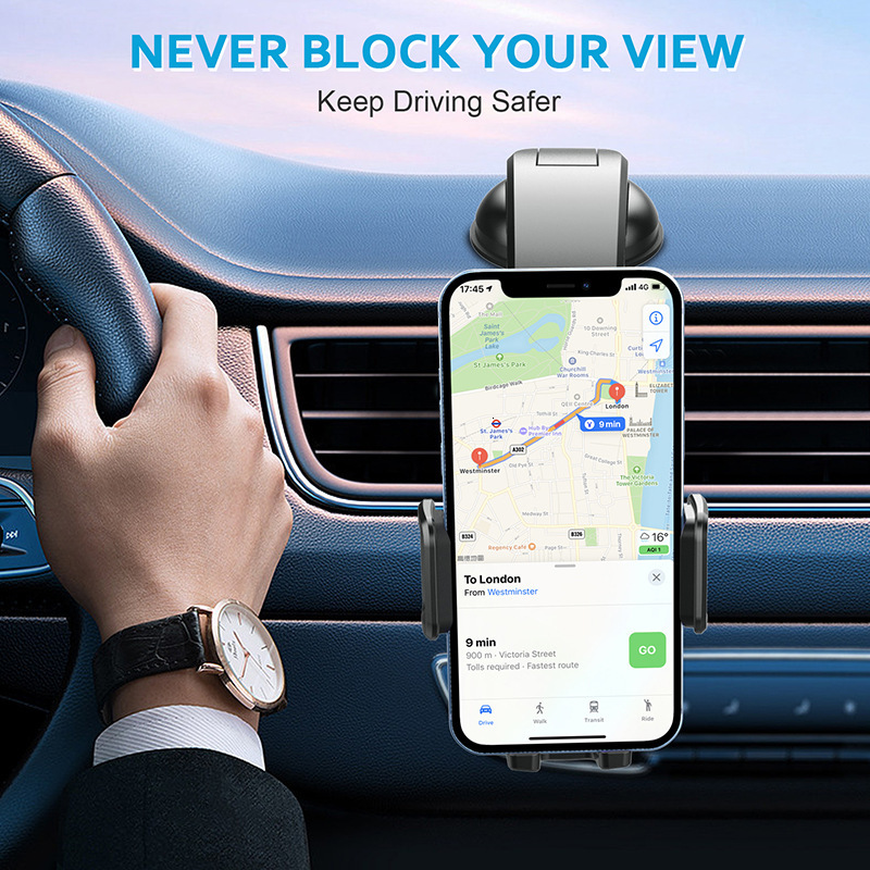 New The New Popular Car Mobile Phone Holder Dashboard Suction Cup Retractable Long Pole Air Outlet Cross Border Export Wholesale