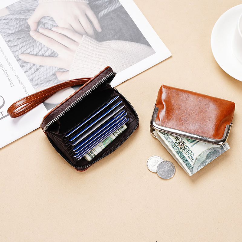 2025 new designer Change Card women's buckle coin purse 4-inch zipper clip handbag