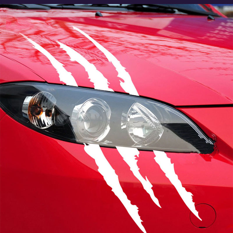 New Sticker Reflective Monster Claw Scratch Stripe Mar Headlight Auto Exterior Waterproof Vinyl Decal Car Accessories