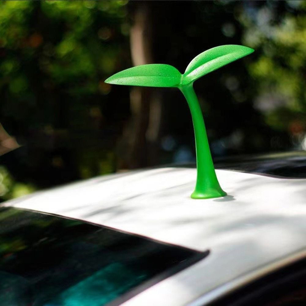 New Ornament 3D Stereo Stickers Bean Sprouts Exterior Decor For Car Roof Bumper Hood