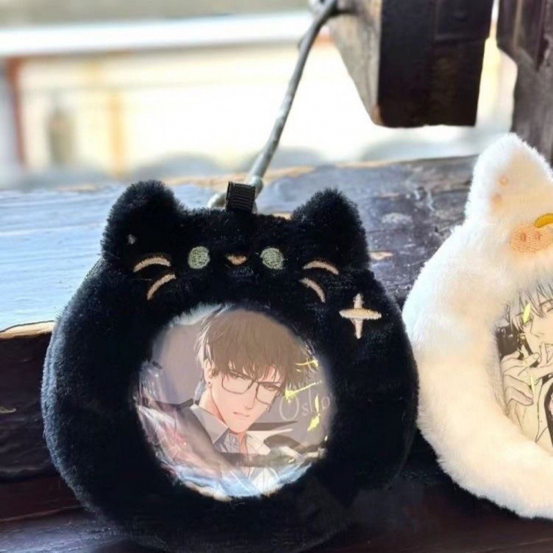 New designer cat fox plush bar wallet cute storage small pain relief bag transparent display food protection