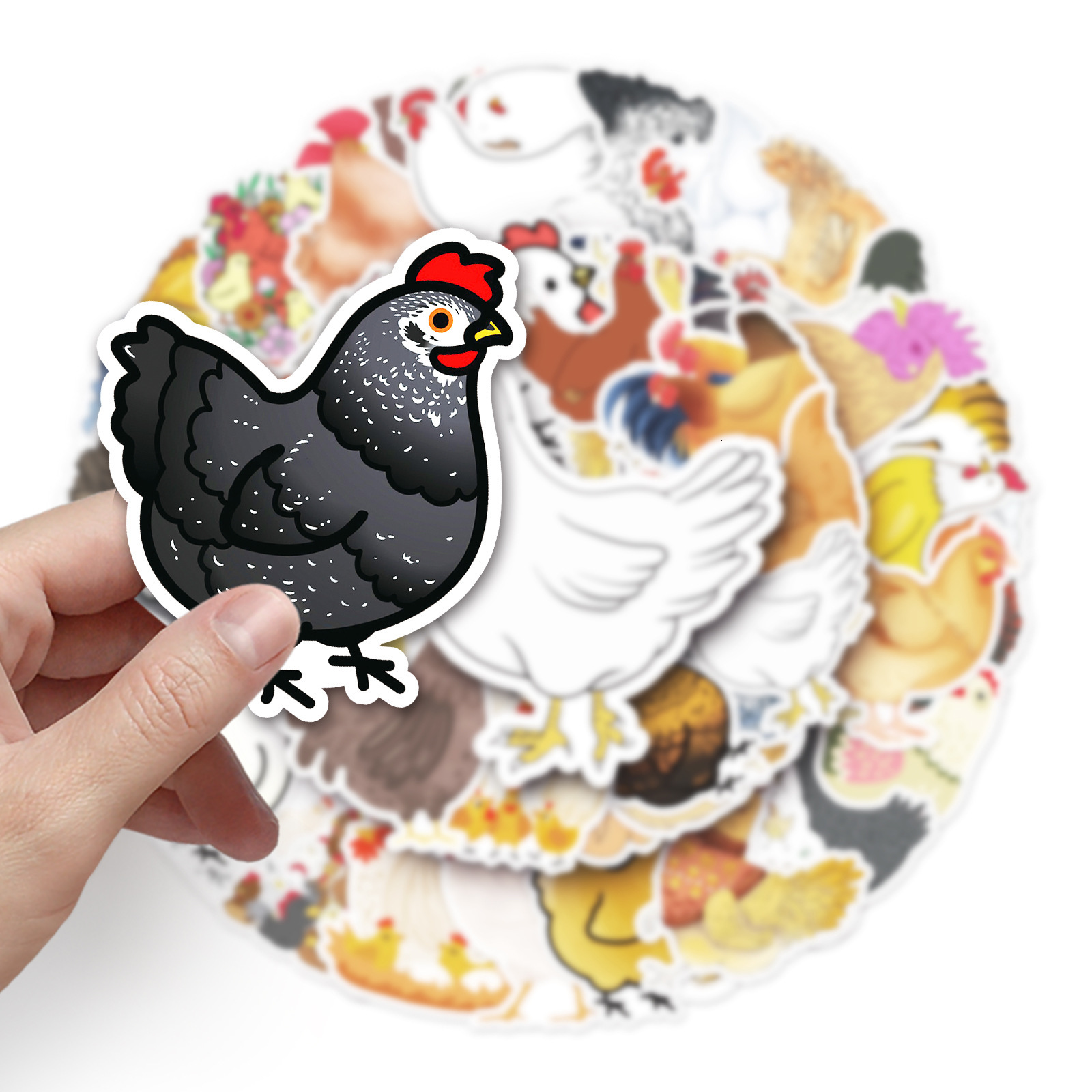New 50Pcs Cute Cartoon Chicken Series Graffiti Suitable For Laptop Helmets Desktop Decoration DIY Stickers Toys Wholesale