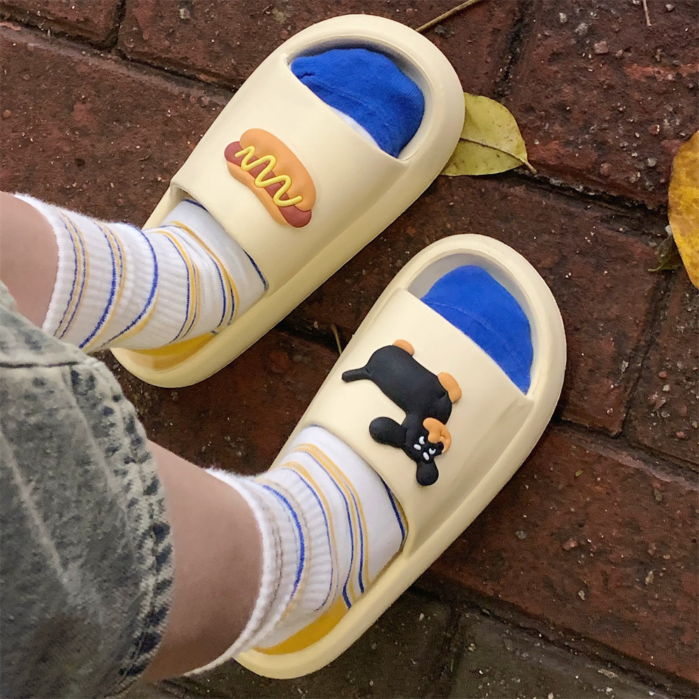 Soft cloud cartoon cute puppy slipper Women's slipper Men's slide shoes Indoor family platform slipper Women's summer beach non-slip sa
