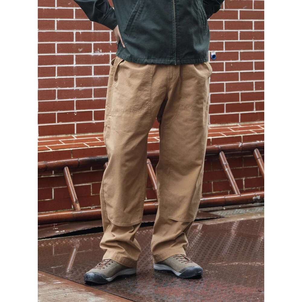 Non Stock Double Front Climbing Pants Elastic Waistband Outdoor Casual Trousers