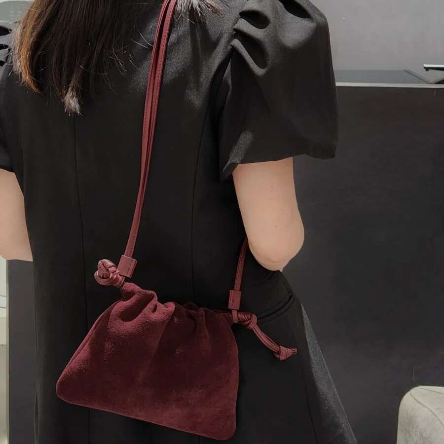 2024 Autumn And Winter New Suede Leather Shoulder Crossbody Bag Handbag
