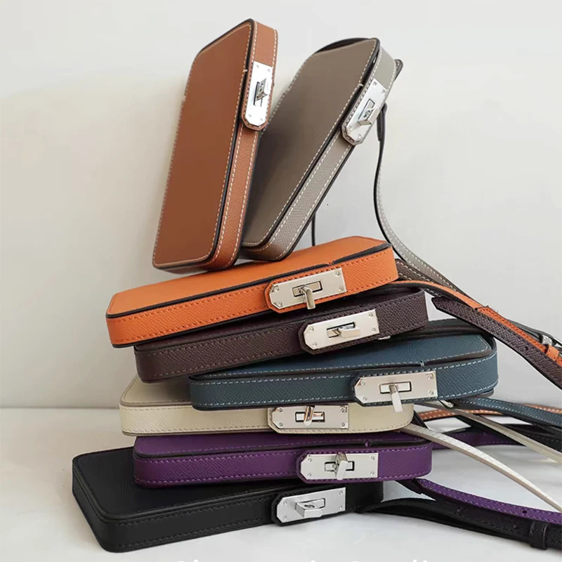 y n Phone Bag Woman Portable Genuine Leather Crossbody Custom Name Fashion Casual Lady Shoulder Card Wallet 241029