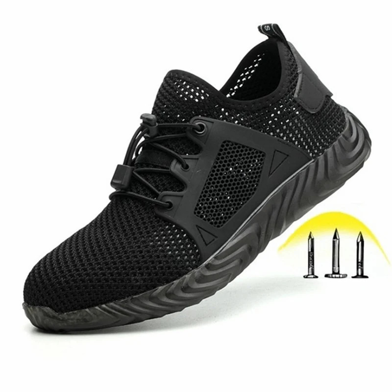 Indestructible Shoes Men and Women Steel Toe Cap Work Safety Shoes Puncture-Proof Boots Lightweight Breathable Sneakers 241031