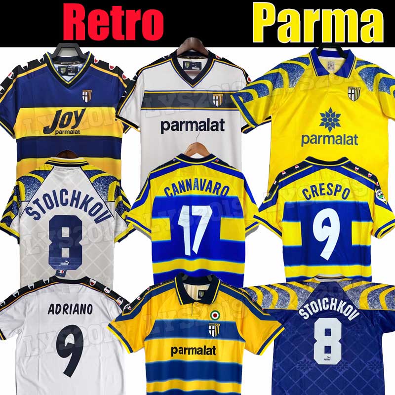 1999 2000 Parma Calcio Retro soccer Jersey Classic 1998 95 97 99 00 BAGGIO CRESPO CANNAVARO Vintage Football shirt STOICHKOV THURAM 01 02 03 NAKATA ZOLA